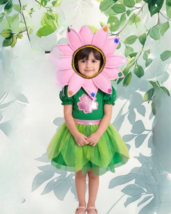 Disfraz de Flor Rosado
